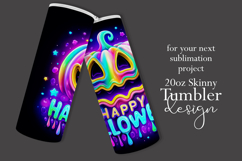 Halloween Tumbler Wrap, Colorful Pumpkin Tumbler Wrap, t7 Product Image 2