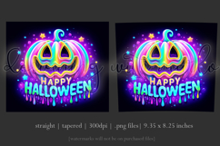 Halloween Tumbler Wrap, Colorful Pumpkin Tumbler Wrap, t7 Product Image 3