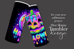 Halloween Tumbler Wrap, Colorful Pumpkin Tumbler Wrap, t8 Product Image 2