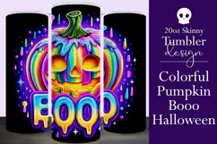 Halloween Tumbler Wrap, Colorful Pumpkin Tumbler Wrap, t9 Product Image 1