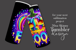 Halloween Tumbler Wrap, Colorful Pumpkin Tumbler Wrap, t9 Product Image 2