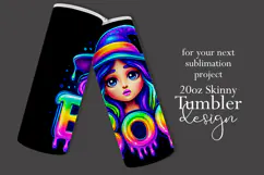 Halloween Tumbler Wrap, Colorful Witch Boo Tumbler Wrap, t1 Product Image 2
