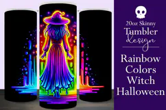 Halloween Tumbler Wrap, Colorful Witch Tumbler Wrap, t10 Product Image 1