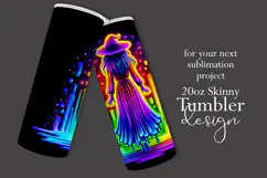 Halloween Tumbler Wrap, Colorful Witch Tumbler Wrap, t10 Product Image 2