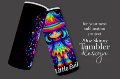 Halloween Tumbler Wrap, A Little Evil Witch Tumbler, t101 Product Image 2