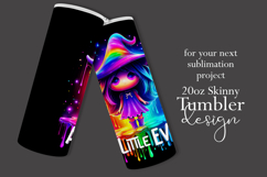 Halloween Tumbler Wrap, A Little Evil Witch Tumbler, t102 Product Image 2