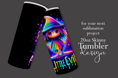 Halloween Tumbler Wrap, A Little Evil Witch Tumbler, t103 Product Image 2
