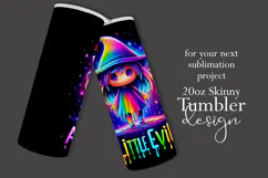 Halloween Tumbler Wrap, A Little Evil Witch Tumbler, t103 Product Image 2
