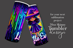 Halloween Tumbler Wrap, A Little Evil Witch Tumbler, t104 Product Image 2
