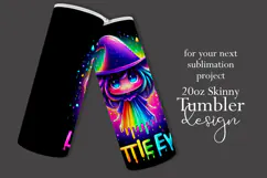 Halloween Tumbler Wrap, A Little Evil Witch Tumbler, t105 Product Image 2