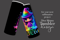 Halloween Tumbler Wrap, A Little Evil Witch Tumbler, t106 Product Image 2