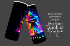 Halloween Tumbler Wrap, A Little Evil Witch Tumbler, t107 Product Image 2