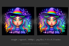 Halloween Tumbler Wrap, A Little Evil Witch Tumbler, t108 Product Image 3