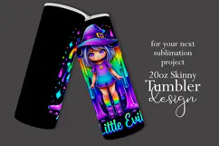 Halloween Tumbler Wrap, A Little Evil Witch Tumbler, t109 Product Image 2