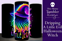 Halloween Tumbler Wrap, A Little Evil Witch Tumbler, t111 Product Image 1