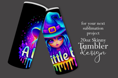 Halloween Tumbler Wrap, A Little Evil Witch Tumbler, t112 Product Image 2