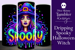 Halloween Tumbler Wrap, Spooky Halloween Witch Tumbler, t115 Product Image 1