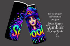 Halloween Tumbler Wrap, Spooky Halloween Witch Tumbler, t115 Product Image 2