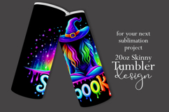 Halloween Tumbler Wrap, Spooky Halloween Witch Tumbler, t116 Product Image 2