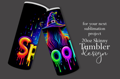 Halloween Tumbler Wrap, Spooky Halloween Witch Tumbler, t117 Product Image 2