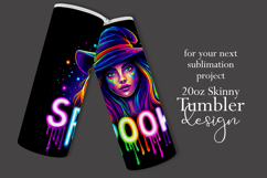 Halloween Tumbler Wrap, Spooky Halloween Witch Tumbler, t118 Product Image 2