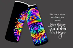 Halloween Tumbler Wrap, Colorful Witch Tumbler Wrap, t12 Product Image 2
