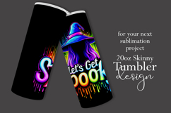 Halloween Tumbler Wrap, Let's Get Spooky Witch Tumbler, t121 Product Image 2