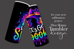 Halloween Tumbler Wrap, Let's Get Spooky Witch Tumbler, t124 Product Image 2