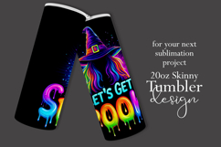 Halloween Tumbler Wrap, Let's Get Spooky Witch Tumbler, t126 Product Image 2