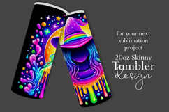 Halloween Tumbler Wrap, Colorful Witch Tumbler Wrap, t13 Product Image 2