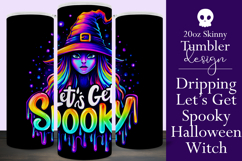 Halloween Tumbler Wrap, Let&#039;s Get Spooky Witch Tumbler, t130 Product Image 1