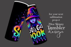 Halloween Tumbler Wrap, Let&#039;s Get Spooky Witch Tumbler, t130 Product Image 2