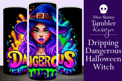 Halloween Tumbler Wrap, Dangerous Halloween Witch Wrap, t133 Product Image 1