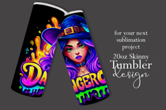 Halloween Tumbler Wrap, Dangerous Halloween Witch Wrap, t133 Product Image 2