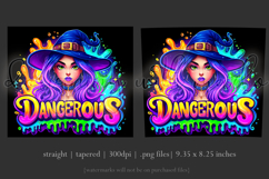 Halloween Tumbler Wrap, Dangerous Halloween Witch Wrap, t133 Product Image 3