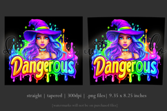 Halloween Tumbler Wrap, Dangerous Halloween Witch Wrap, t134 Product Image 3