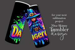 Halloween Tumbler Wrap, Dangerous Halloween Witch Wrap, t135 Product Image 2