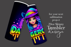 Halloween Tumbler Wrap, Dangerous Halloween Witch Wrap, t136 Product Image 2