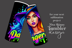 Halloween Tumbler Wrap, Dangerous Halloween Witch Wrap, t137 Product Image 2