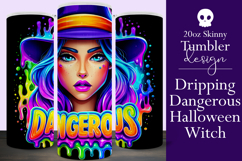 Halloween Tumbler Wrap, Dangerous Halloween Witch Wrap, t139 Product Image 1