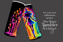Halloween Tumbler Wrap, Colorful Witch Tumbler Wrap, t14 Product Image 2