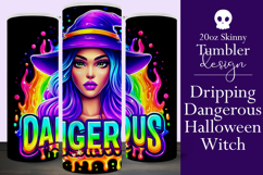 Halloween Tumbler Wrap, Dangerous Halloween Witch Wrap, t140 Product Image 1