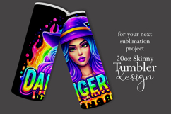 Halloween Tumbler Wrap, Dangerous Halloween Witch Wrap, t140 Product Image 2