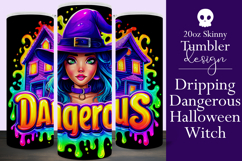 Halloween Tumbler Wrap, Dangerous Halloween Witch Wrap, t141 Product Image 1