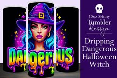 Halloween Tumbler Wrap, Dangerous Halloween Witch Wrap, t142 Product Image 1