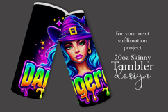 Halloween Tumbler Wrap, Dangerous Halloween Witch Wrap, t142 Product Image 2