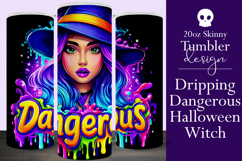 Halloween Tumbler Wrap, Dangerous Halloween Witch Wrap, t143 Product Image 1