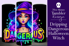 Halloween Tumbler Wrap, Dangerous Halloween Witch Wrap, t144 Product Image 1