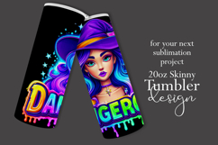 Halloween Tumbler Wrap, Dangerous Halloween Witch Wrap, t144 Product Image 2