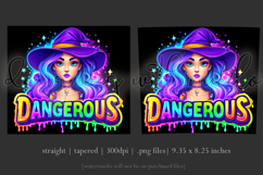 Halloween Tumbler Wrap, Dangerous Halloween Witch Wrap, t144 Product Image 3